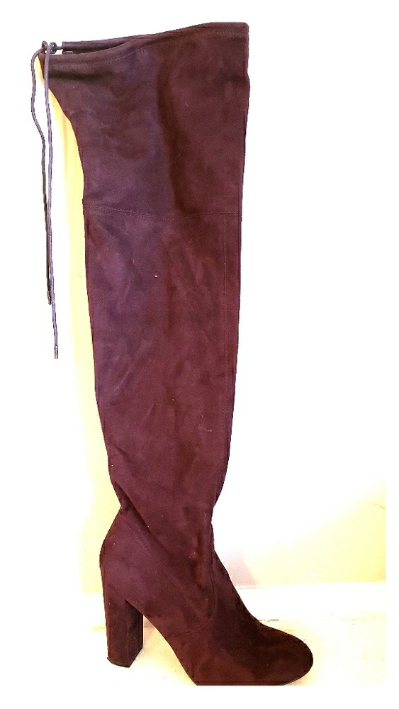 Thigh high maroon boots size 9